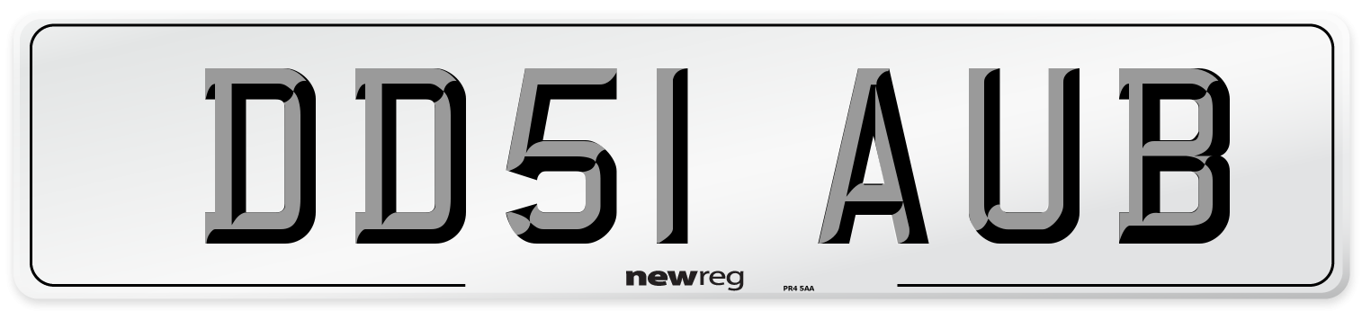 DD51 AUB Number Plate from New Reg